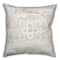 White Textured Medallion II 18" x 18" Throw Pillow